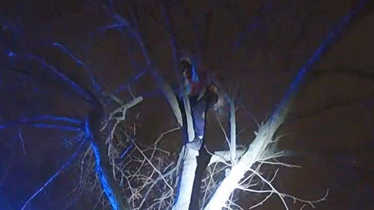 Strážníci v Plzni museli sundávat muže ze stromu. Vyhlížel povodeň